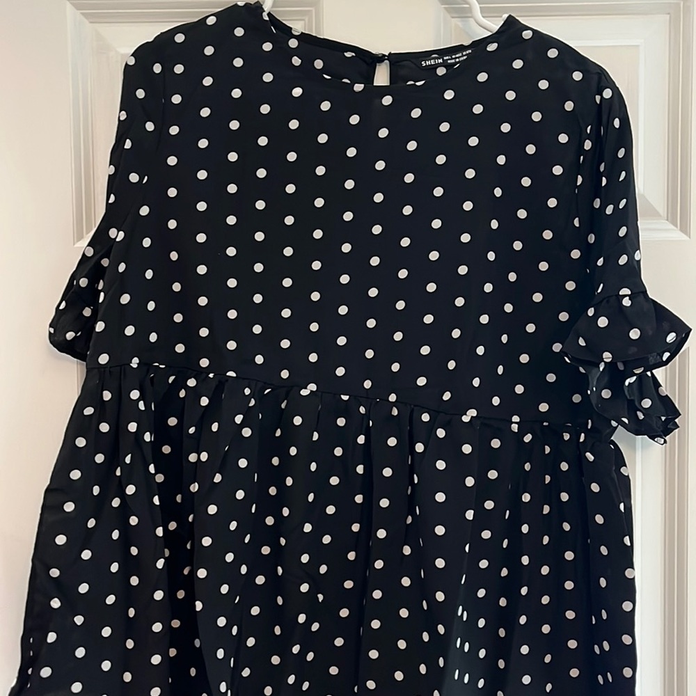 Black and white polka dot shirt
